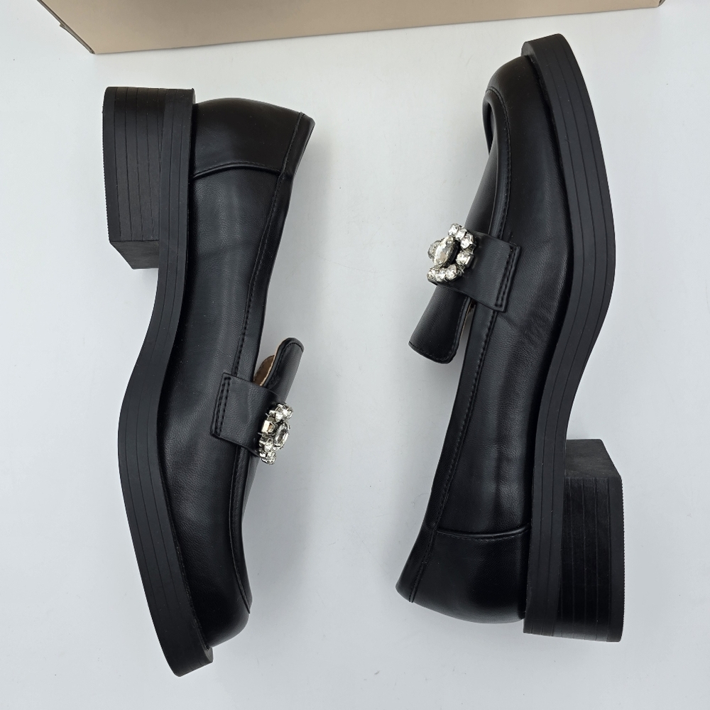 Like-New BCBGeneration Carli Crystal Bit Loafers, Black, 6.5M - Picture 14 of 16
